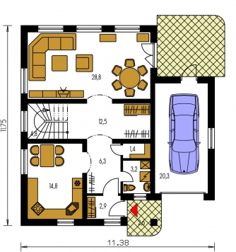 Floor plan of ground floor - PREMIUM 214